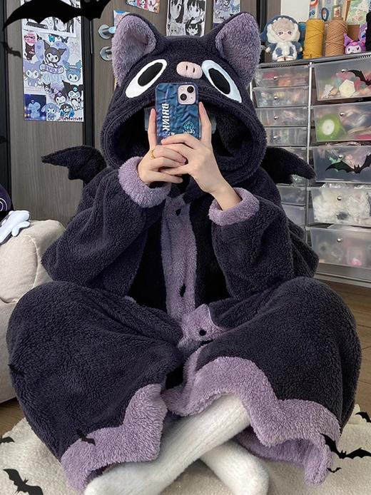 【冬季珊瑚绒睡衣】加厚加绒 冬天睡袍长款 学生闺蜜法兰绒浴袍 家居服  商品图13