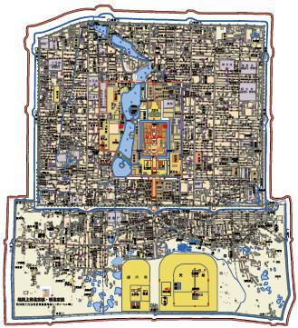 地图上的北京城系列异形鼠标垫   地图上的北京城·金中都    元大都    明北京城   清北京城 商品图1