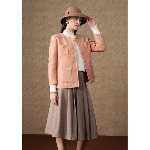 乔万尼羊毛大衣新款小香风高级感短外套ET4B881 商品图2