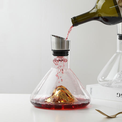 欧式勃艮第黑领结红酒杯瀑布式醒酒器水晶高脚杯葡萄酒杯酒具礼盒 商品图1