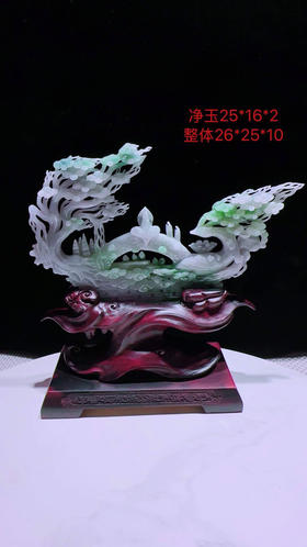 620800翡翠摆件【鹿鸣蝉音】