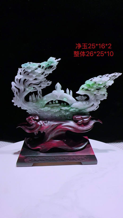 620800翡翠摆件【鹿鸣蝉音】 商品图0