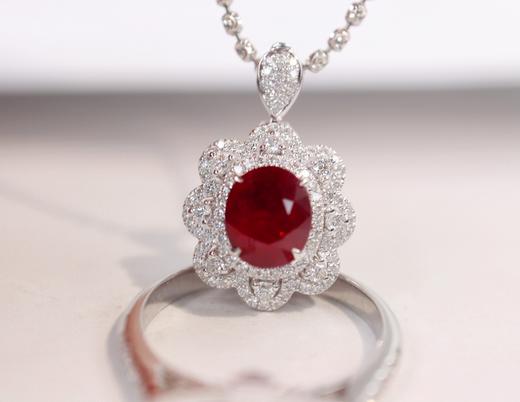 2.03ct刻面红宝石戒指吊坠 商品图0