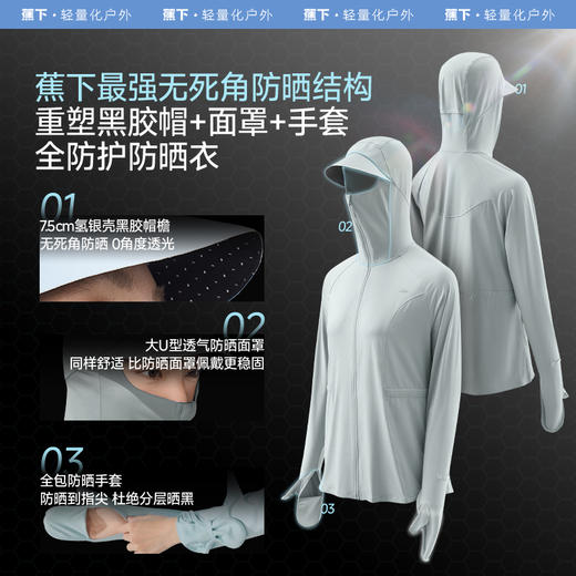 【蕉下精选】蕉下可调节松紧收腰全防护防晒衣女AL823开车骑行户外冰丝防晒服 商品图1