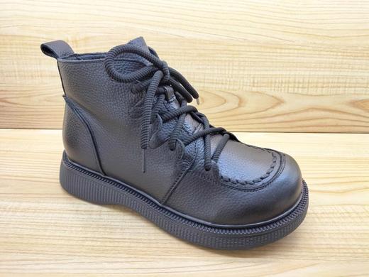 豪行正品2023秋冬新款女单靴23492888休闲高帮女鞋舒适软皮短靴女 商品图1