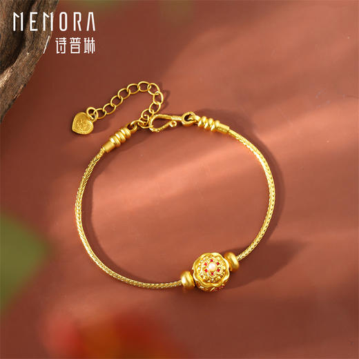 钱袋子转运珠 国潮黄金足金新中式转运珠女士礼物MEMORA诗普琳HP835601、HP835501 商品图4