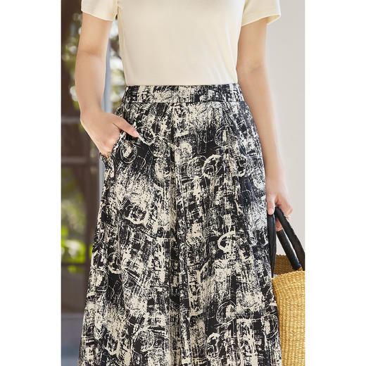 米思阳2026春季新款设计感定制印花半身裙潮流新中式气质裙子4979 商品图4