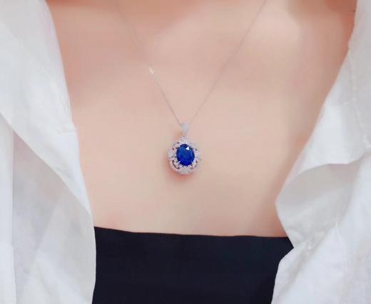 2.8ct刻面蓝宝石吊坠 商品图3