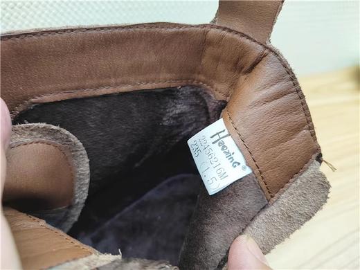 豪行冬季新款22456216M牛皮平跟加绒休闲女棉靴短靴 商品图4