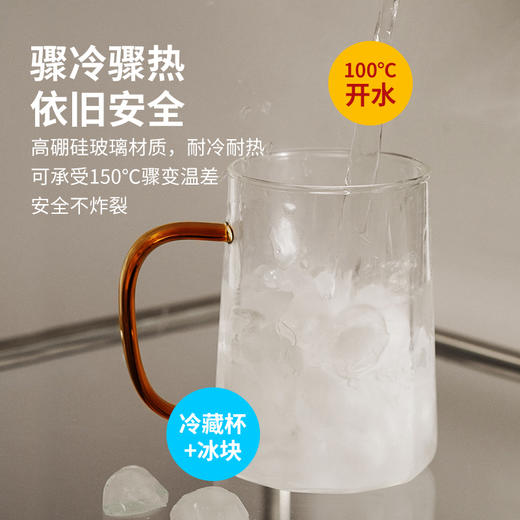 雅集玻璃杯筑茗杯550ml（光面款-琥珀把） 商品图5