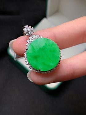 平安牌翡翠吊坠