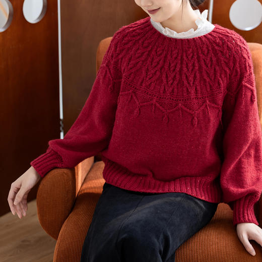 苏苏姐家恋白育克毛衣手工diy棒针编织衣服羊毛线团毛线材料包 商品图1