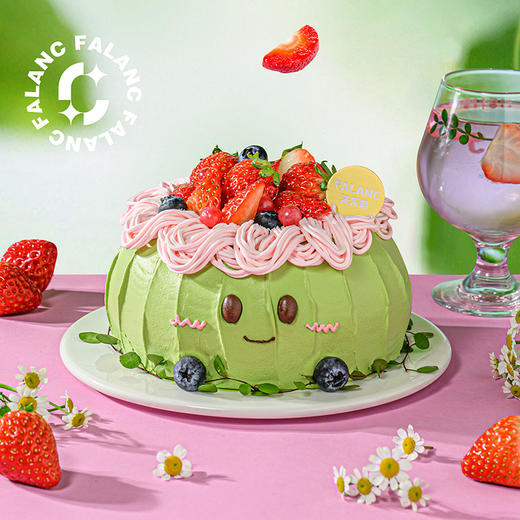 开心莓莓草莓芝士乳酸菌生日蛋糕 | FALANC CAKE 商品图1