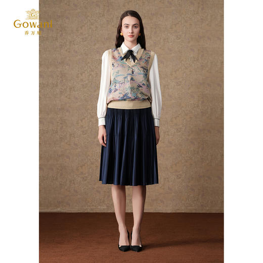 乔万尼秋冬新款半身裙气质高级感百搭百褶裙ET4D973 商品图3