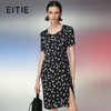 EITIE爱特爱夏款新品优雅显瘦高腰舒适印花连衣裙7707420 商品缩略图0
