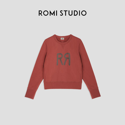 ROMI STUDIO“纽约美式" 高比例棉复古洗水印花圆领卫衣 23AWT921 商品图2