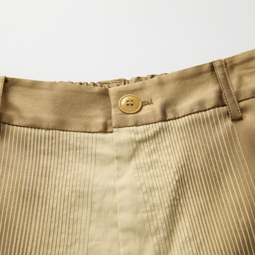 谜底短裤女士2025春季新品通勤风高腰百搭拼接直筒短裤251MK0106 商品图3