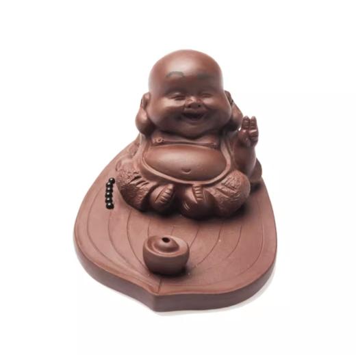 雅集笑弥勒紫砂香插茶宠 商品图0