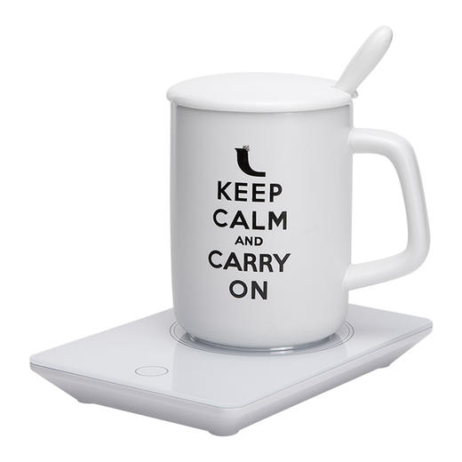 雅集电器暖见触控保温底座+陶瓷杯套装（雅白） 商品图0