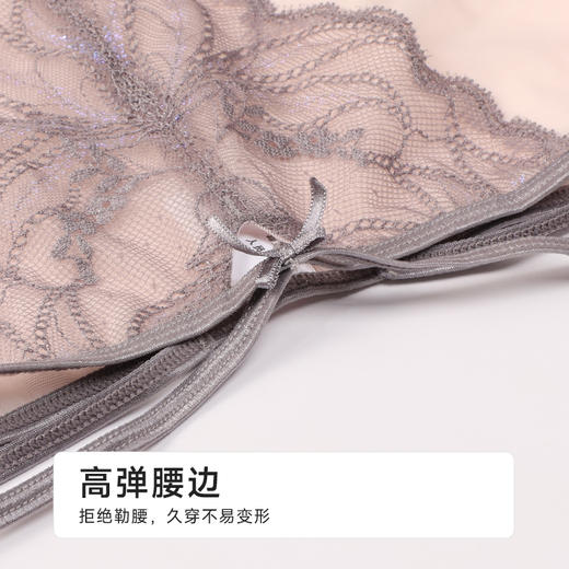 都市丽人平角内裤蕾丝+网布蕾丝网布配套内裤YPH5C3 商品图7