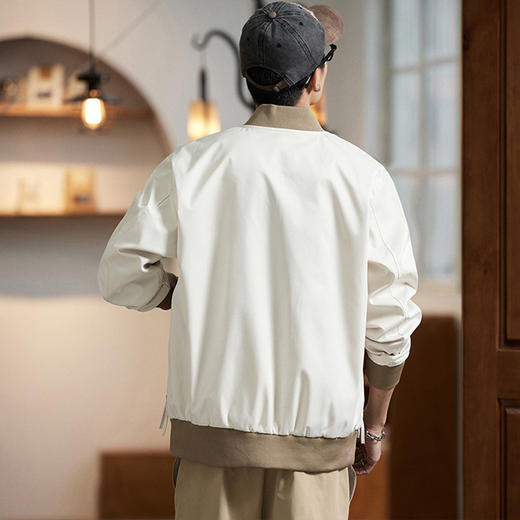 【新款DQ】大依优型大码男装新品棒球服夹克外套男宽松加大码立领拉链上衣潮流 商品图5