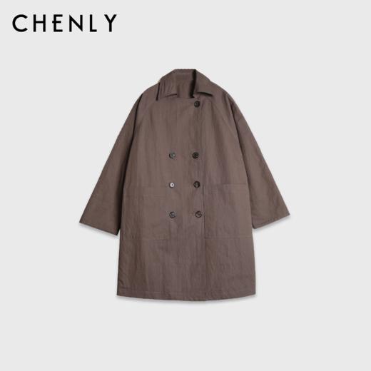 尘衣｜立裁H廓形排扣风衣 商品图1