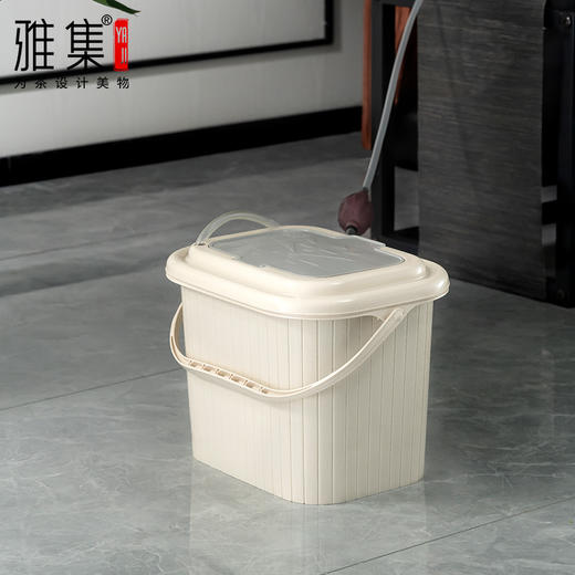 雅集茶具干湿分离茶渣桶7L（灰白色） 商品图3