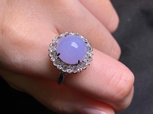 紫罗兰蛋面翡翠戒指 商品图2