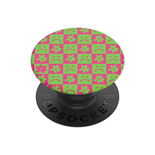 【POPGRIP泡泡骚】撞色棋盘 手机粘贴式气囊支架 Graphic平面系列 商品图0