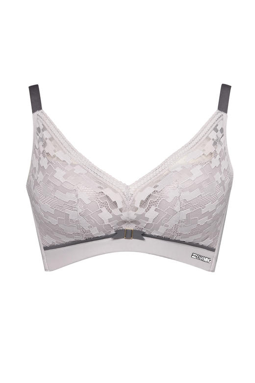 都市丽人内衣聚拢升杯中厚蕾丝三排扣树脂胶圈3/4杯文胸LB01T2 商品图0