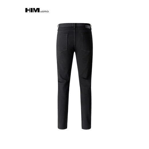 HIM漢崇  做旧割破休闲牛仔裤男舒适微弹压花皮牌修身破洞2025秋季 商品图1