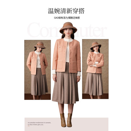 乔万尼羊毛大衣新款小香风高级感短外套ET4B881 商品图1