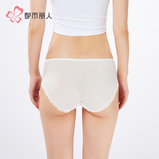 都市丽人蕾丝网布系列蕾丝薄透丝滑平角裤LKH5I7 商品图3
