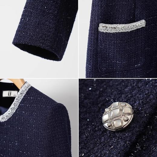 IWY/藏青色小香风外套背心裙两件套冬季新款职业装高级感职业套装 WCQ031 商品图3