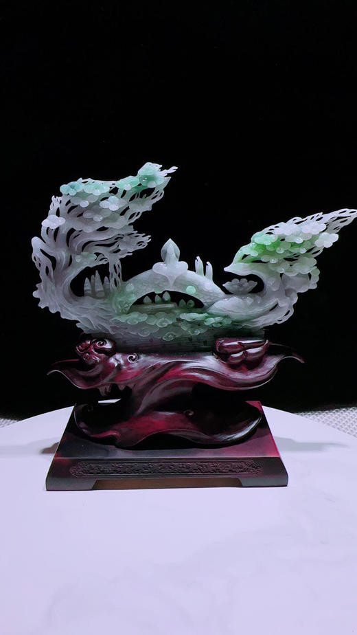 620800翡翠摆件【鹿鸣蝉音】 商品图5