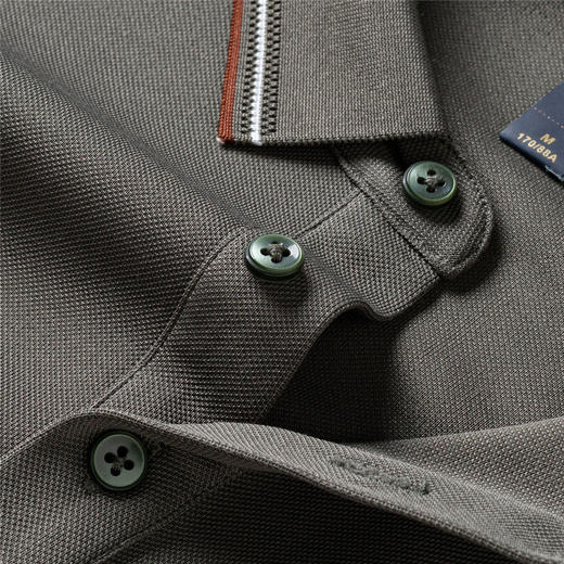 【含桑蚕丝】罗蒙男士春秋长袖polo衫男商务时尚舒适翻领百搭长袖t恤男 商品图8