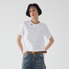 谜底刺绣白T恤短袖女2025春季新品简约百搭纯棉宽松上衣251MT0101 商品缩略图0