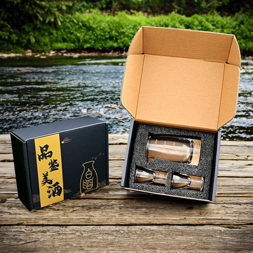 白酒杯酒具礼盒装家用子弹小酒杯白酒分酒器套装带刻度壶礼品 商品图2
