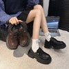 【YW】无忧购2025春季韩版小香风玫瑰花百搭增高系带圆头厚底英伦风小皮鞋H8061（截单后7天发货) 商品缩略图0