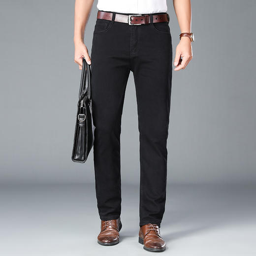 圣得西男士商务休闲牛仔裤年春秋时尚中青年百搭棉弹长裤 商品图1