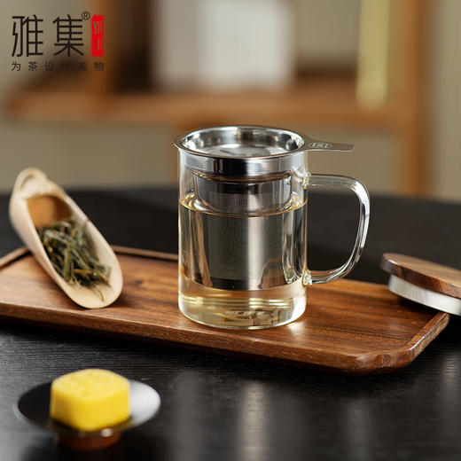 雅集玻璃杯绅士杯400ml（不锈钢木盖款） 商品图11