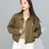 【高货xg】全新升级【铂金会员247/天猫329/差价82】(12957) 洛诗琳春季橄榄绿亚麻简约老钱风百搭纯色夹克立领外套女 商品缩略图0