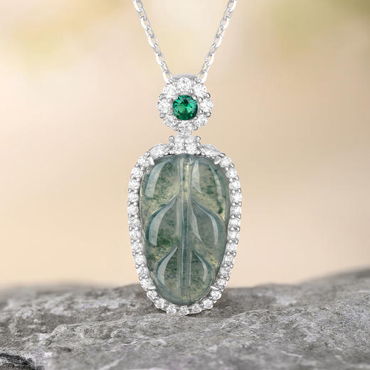 【颈间温婉 气质出众 清新别致】金六福吉祥  翡翠吊坠系列 商品图10