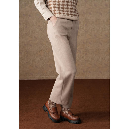 乔万尼新款人字纹直筒裤子显瘦百搭EM4F507 商品图3