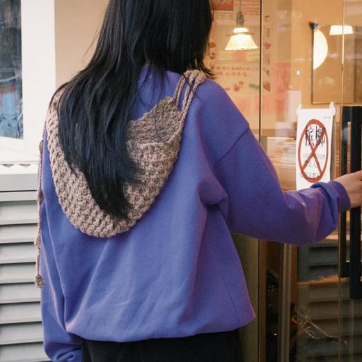 顺丰包邮35620洛诗琳气东来宽松落肩螺纹圆领印花卫衣835 商品图4