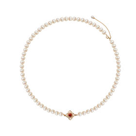 万事如意 四叶草（南红）珍珠项链