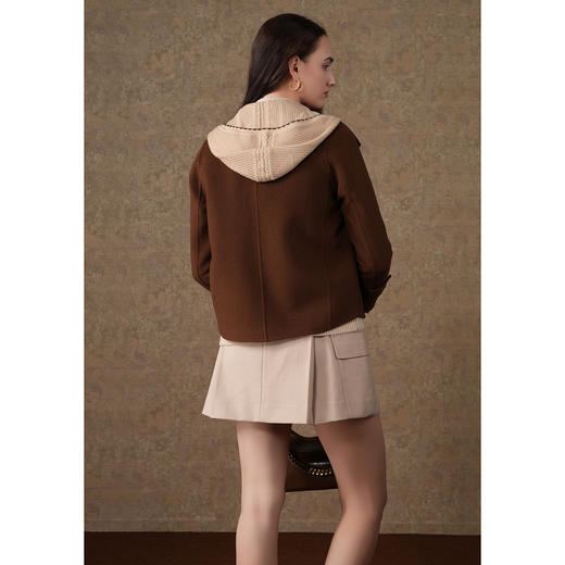 【羊绒】乔万尼大衣短外套女秋冬高级感新款羊毛羊绒ET4B848 商品图4