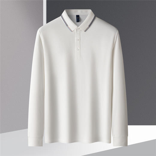 【撞色领】罗蒙男士春秋polo衫经典翻领男长袖t恤百搭商务休闲男士polo衫长袖 商品图4