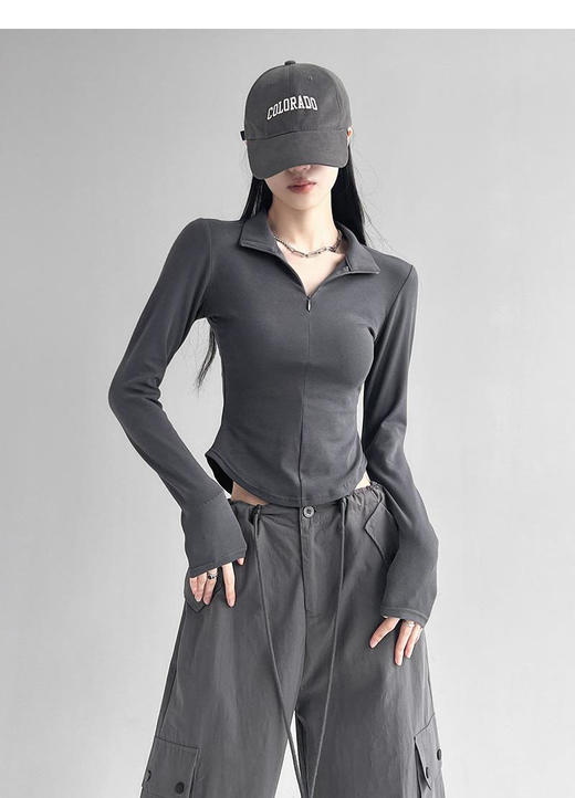 【巨显腰身❗】🔥lulu风纯欲加绒长袖打底‼️修身显瘦太绝了🥇品质🈚di！ 商品图11