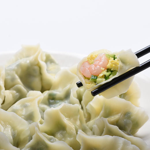 有机虾仁黄瓜水饺260g/袋(12只)*3 有机猪肉虾仁韭菜水饺260g/（12只）*3 商品图1
